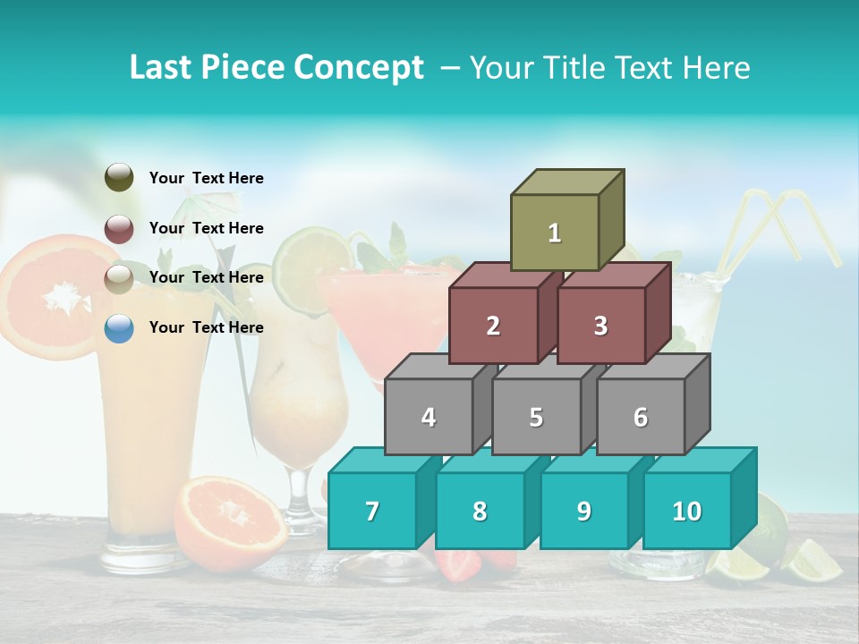 Strawberry Mojito Sunrise PowerPoint Template