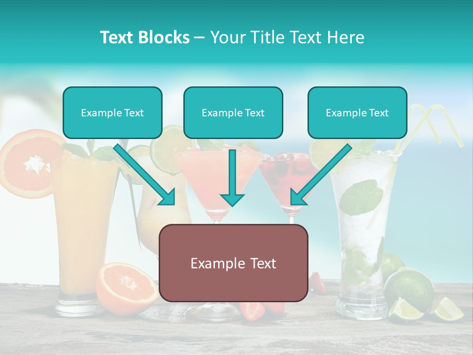 Strawberry Mojito Sunrise PowerPoint Template