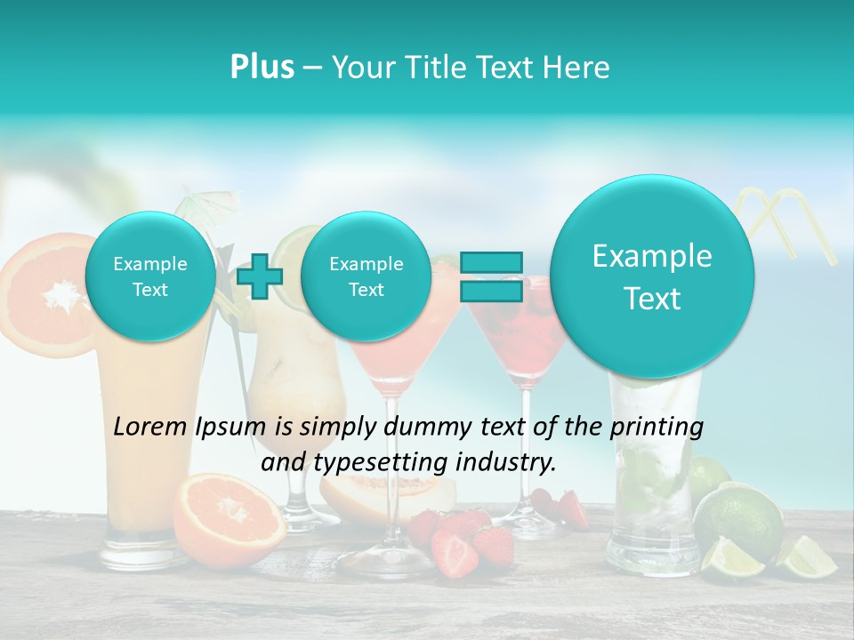 Strawberry Mojito Sunrise PowerPoint Template