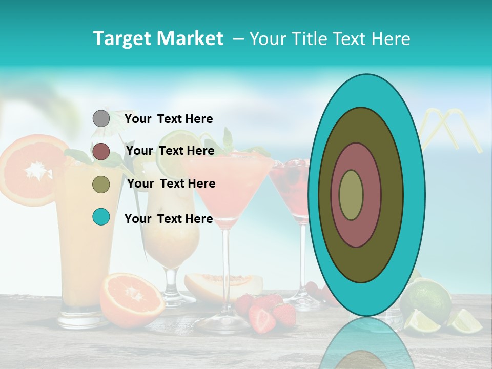 Strawberry Mojito Sunrise PowerPoint Template