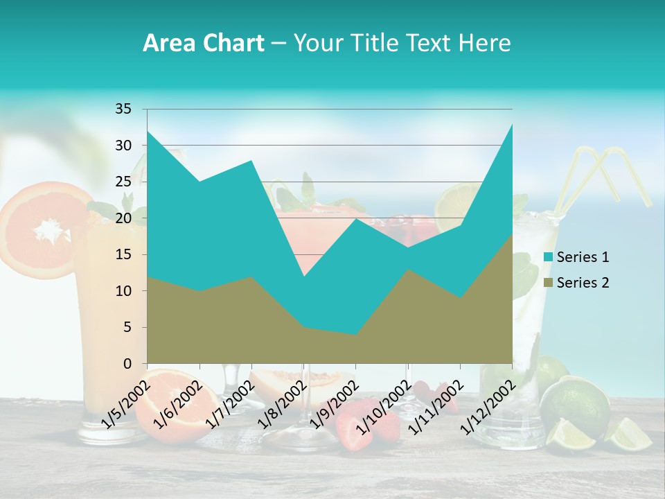 Strawberry Mojito Sunrise PowerPoint Template