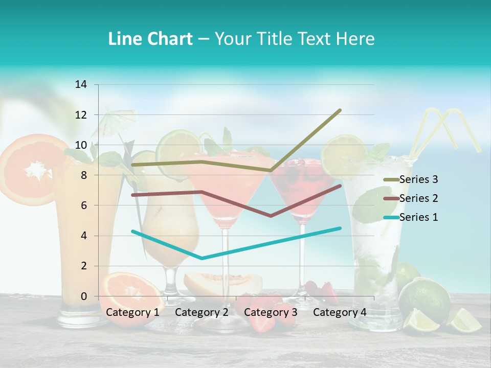 Strawberry Mojito Sunrise PowerPoint Template