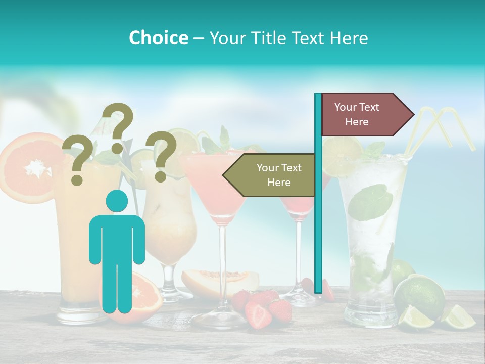 Strawberry Mojito Sunrise PowerPoint Template