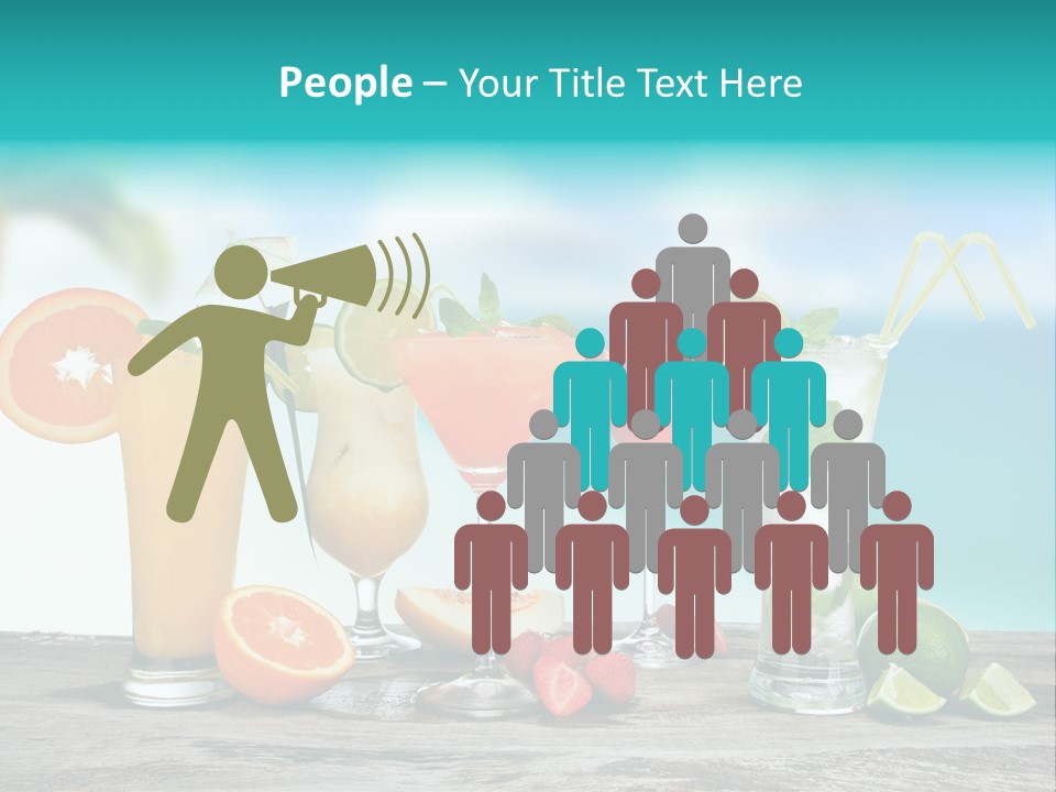 Strawberry Mojito Sunrise PowerPoint Template