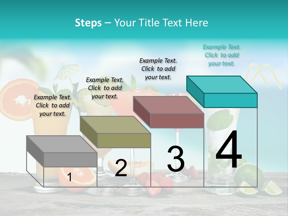 Strawberry Mojito Sunrise PowerPoint Template