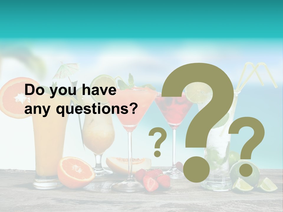 Strawberry Mojito Sunrise PowerPoint Template