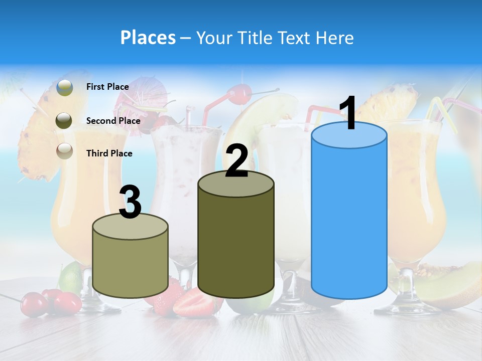Coconut Cocktail Red PowerPoint Template