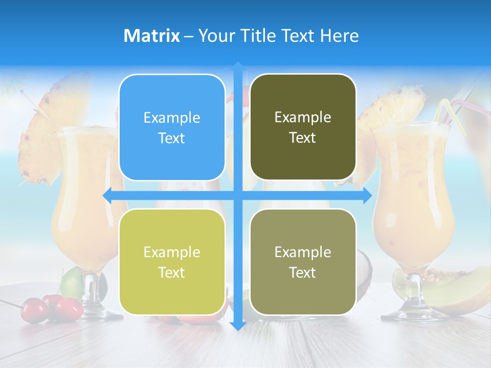 Coconut Cocktail Red PowerPoint Template