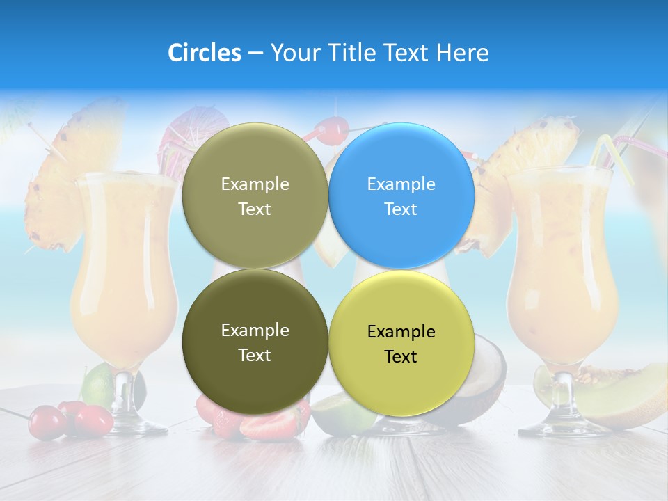 Coconut Cocktail Red PowerPoint Template