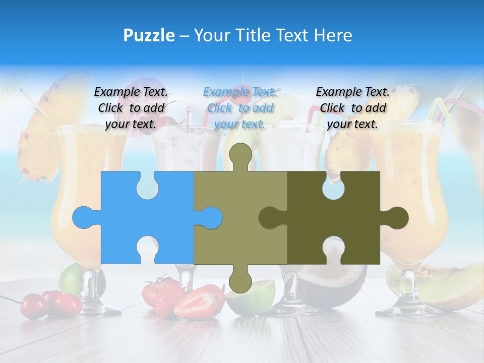 Coconut Cocktail Red PowerPoint Template