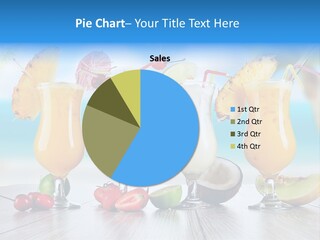 Coconut Cocktail Red PowerPoint Template