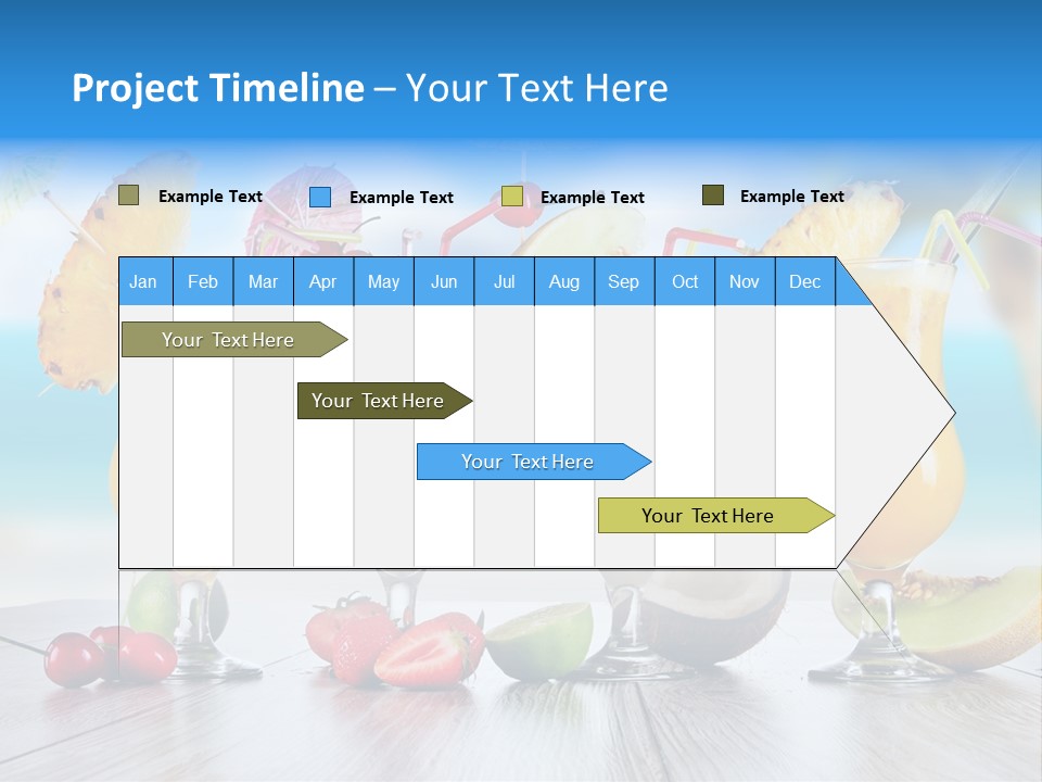 Coconut Cocktail Red PowerPoint Template