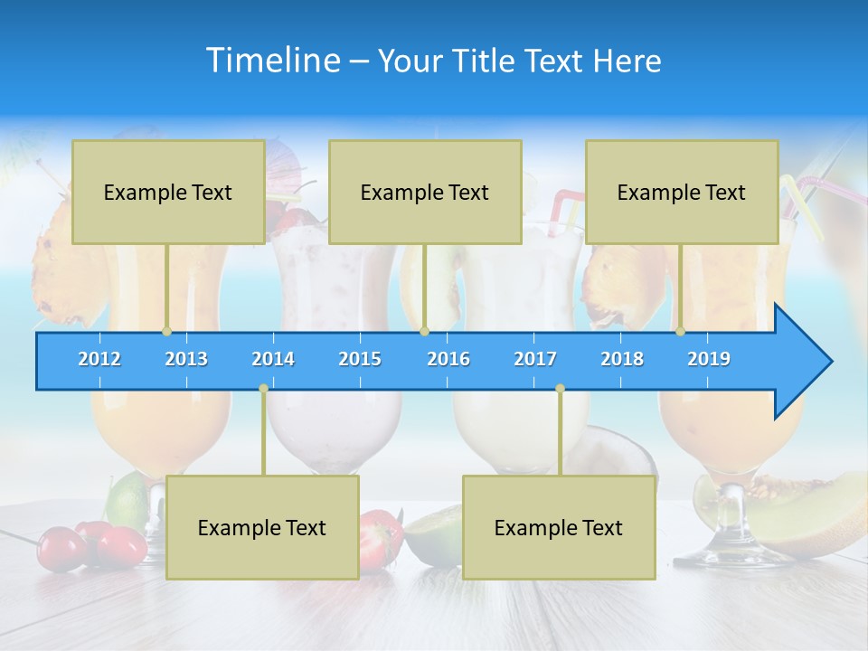 Coconut Cocktail Red PowerPoint Template