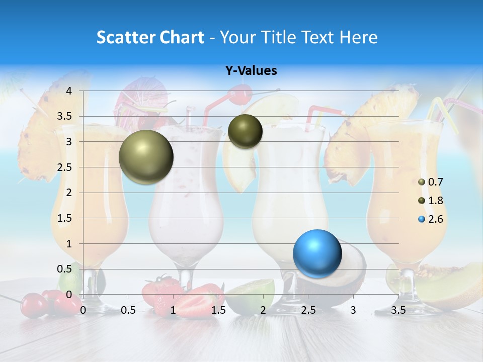 Coconut Cocktail Red PowerPoint Template