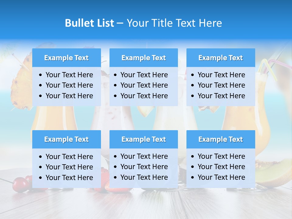 Coconut Cocktail Red PowerPoint Template