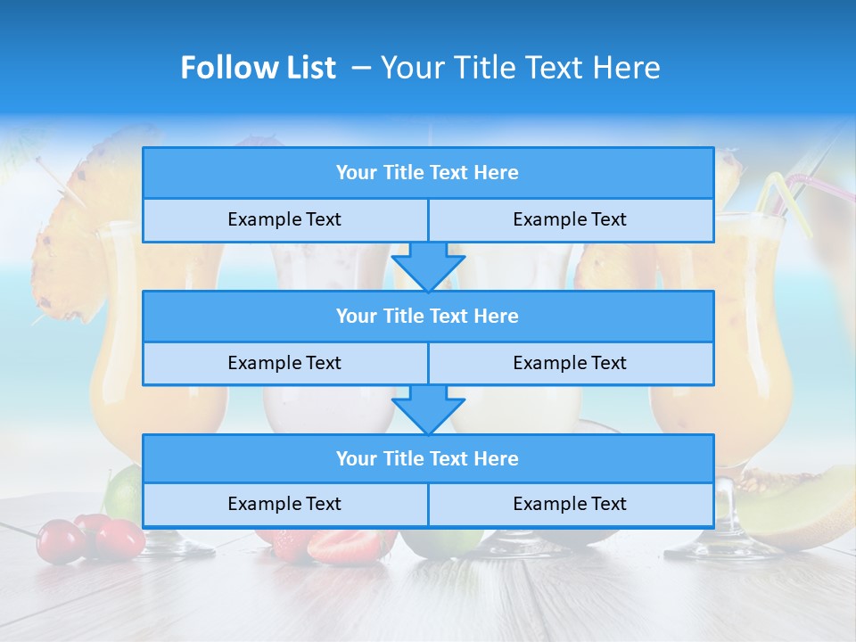 Coconut Cocktail Red PowerPoint Template