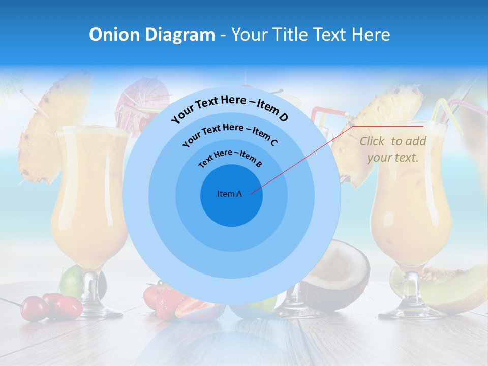 Coconut Cocktail Red PowerPoint Template