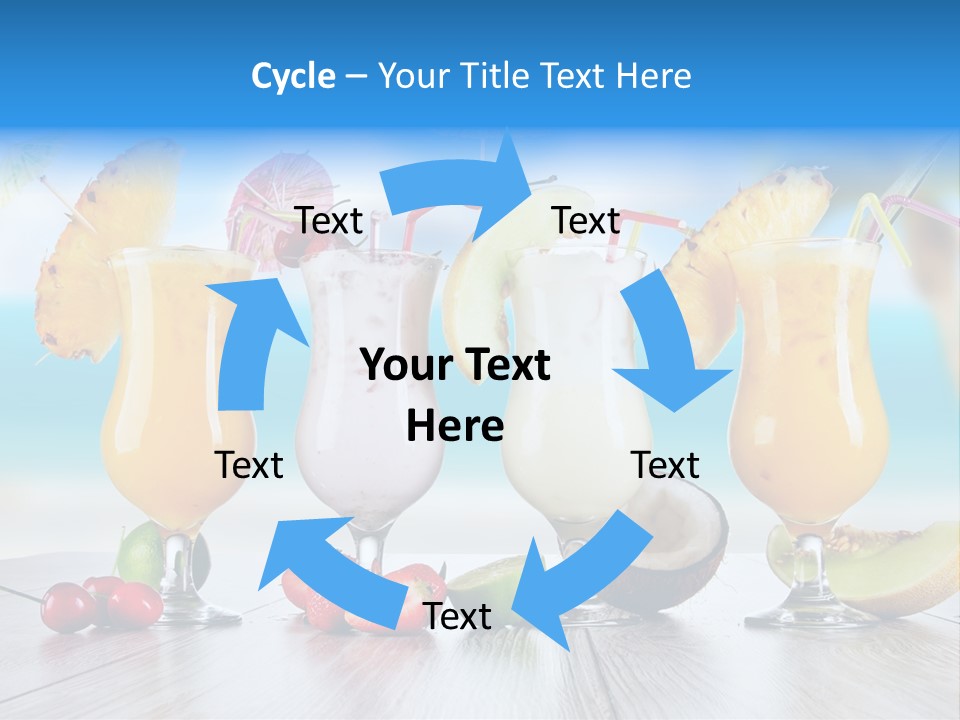 Coconut Cocktail Red PowerPoint Template