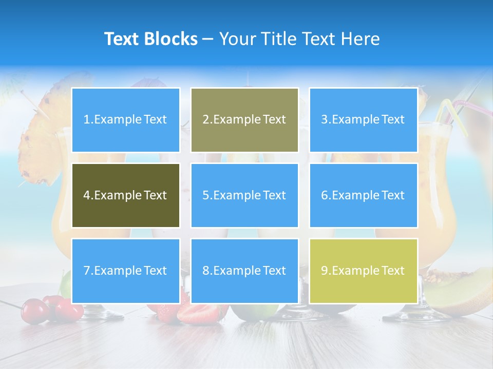Coconut Cocktail Red PowerPoint Template