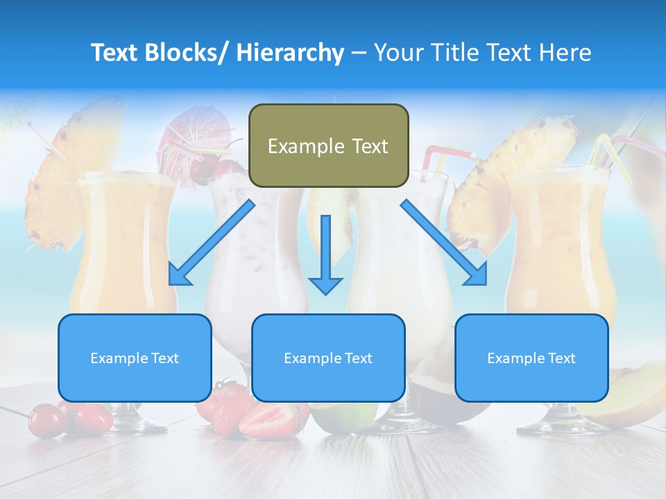 Coconut Cocktail Red PowerPoint Template