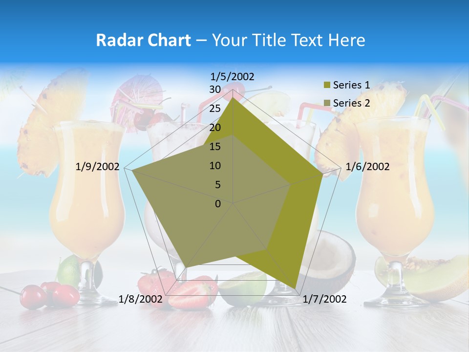 Coconut Cocktail Red PowerPoint Template