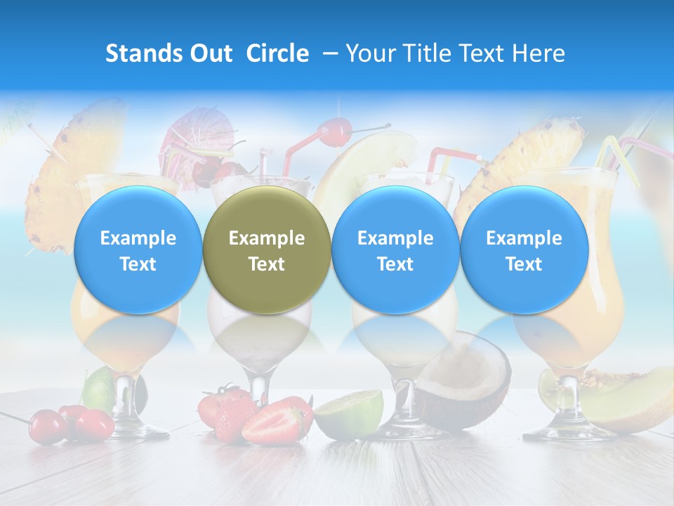 Coconut Cocktail Red PowerPoint Template