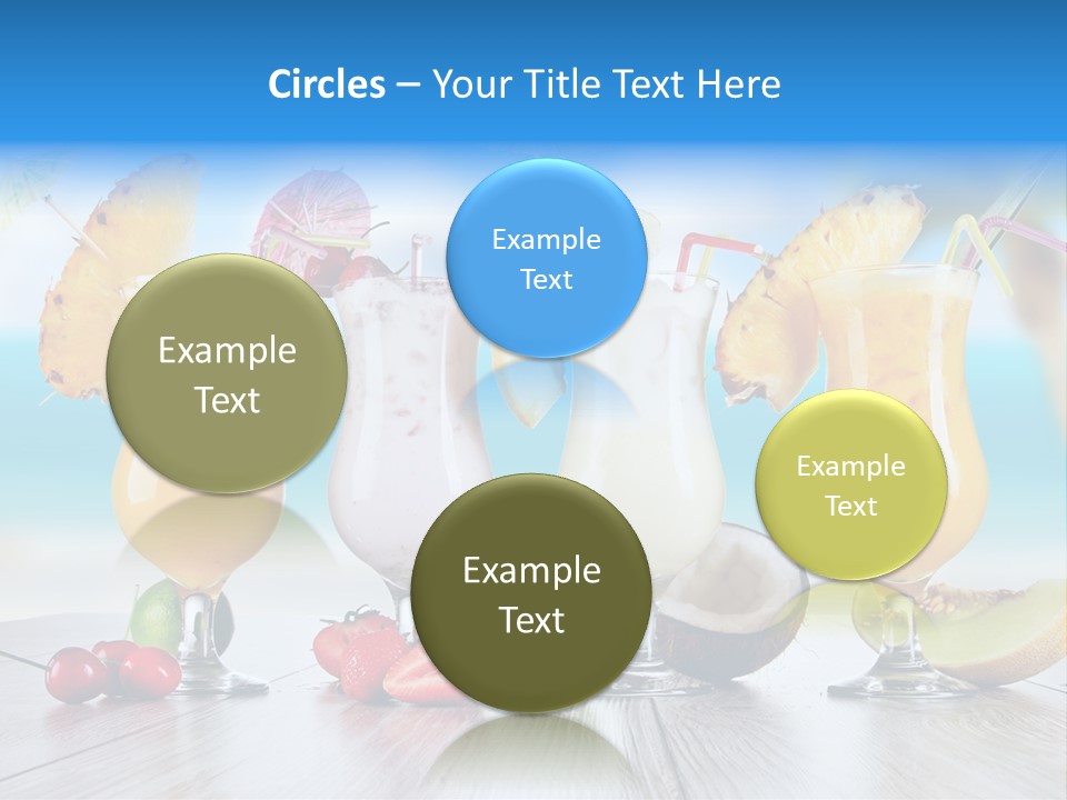 Coconut Cocktail Red PowerPoint Template