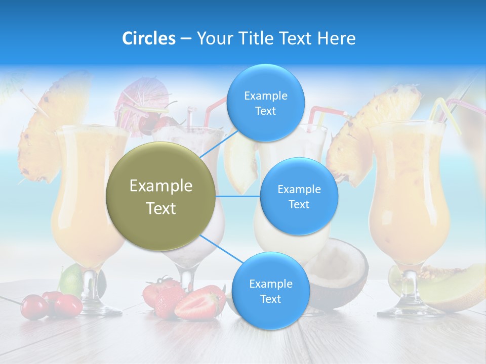 Coconut Cocktail Red PowerPoint Template