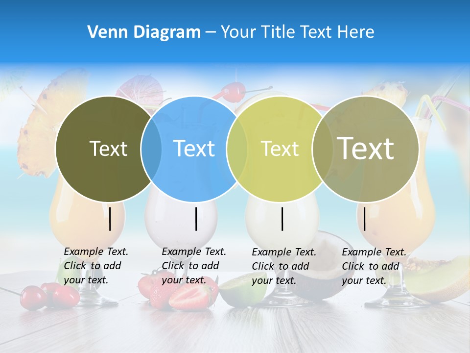 Coconut Cocktail Red PowerPoint Template