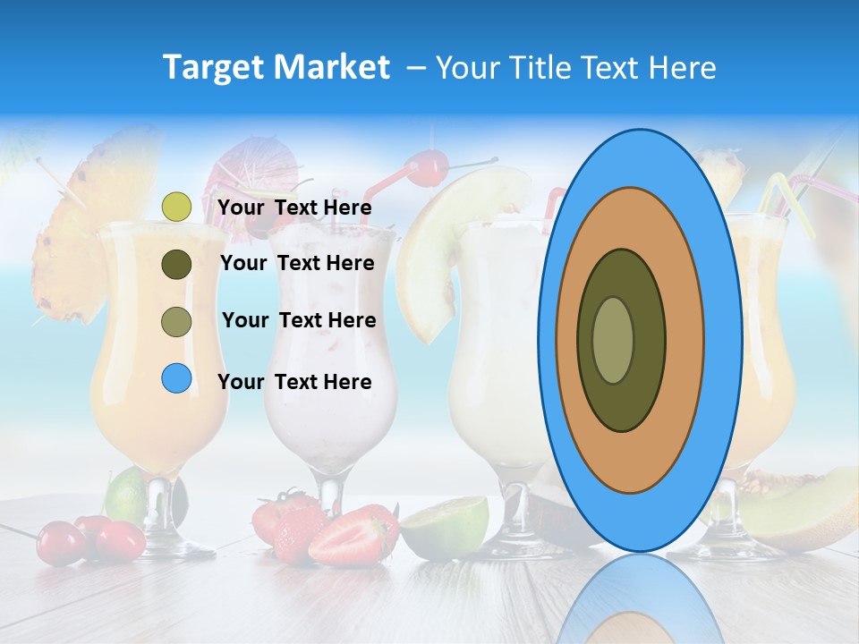 Coconut Cocktail Red PowerPoint Template