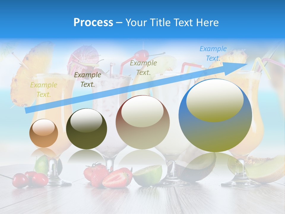 Coconut Cocktail Red PowerPoint Template