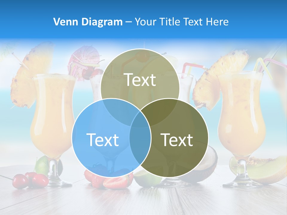 Coconut Cocktail Red PowerPoint Template