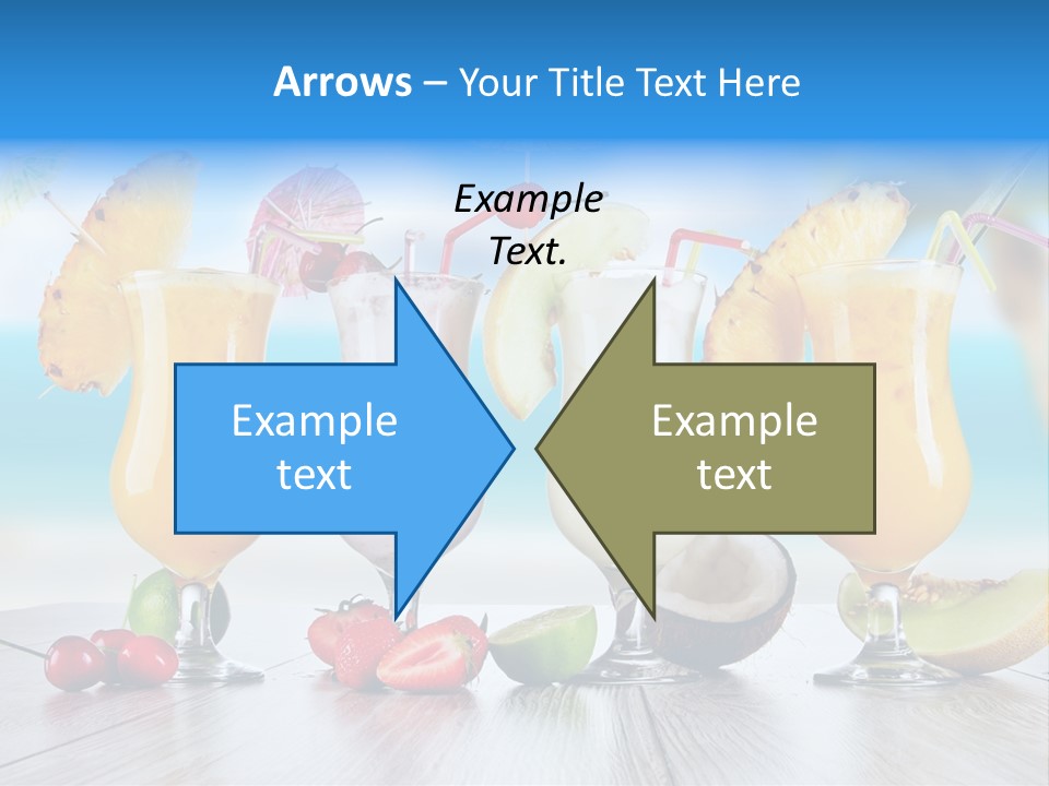 Coconut Cocktail Red PowerPoint Template