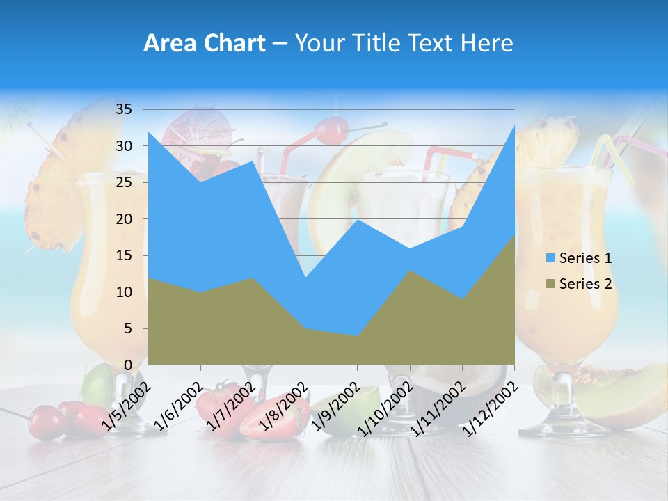 Coconut Cocktail Red PowerPoint Template