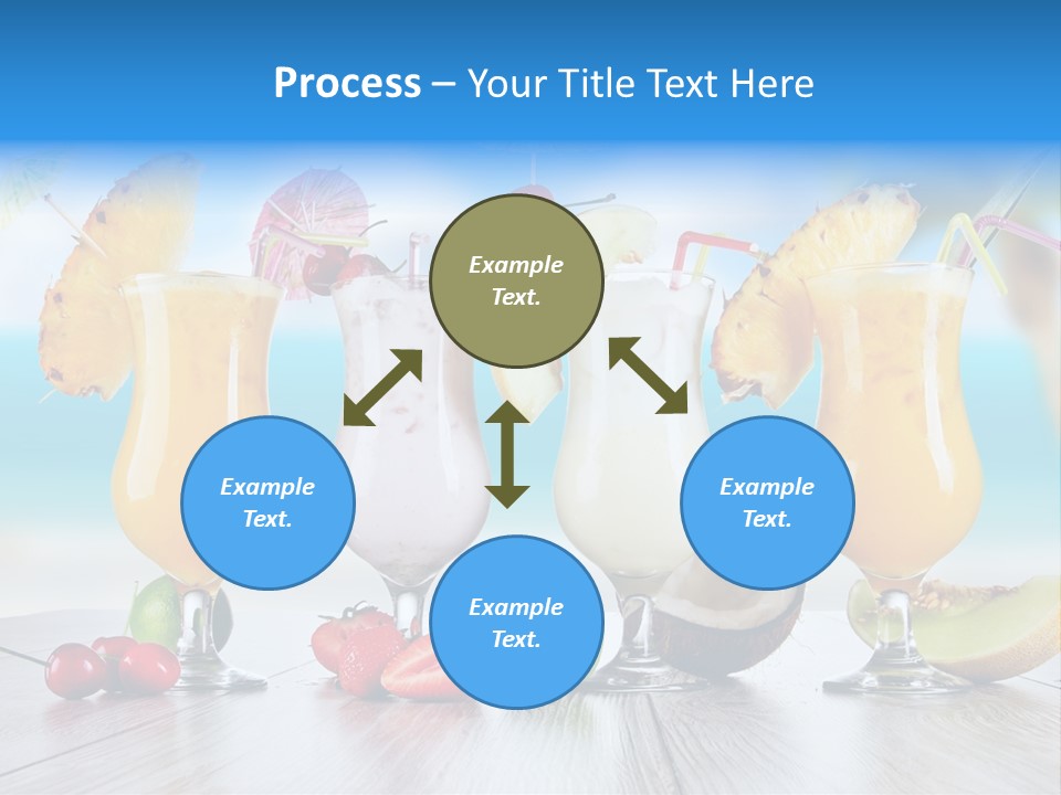 Coconut Cocktail Red PowerPoint Template