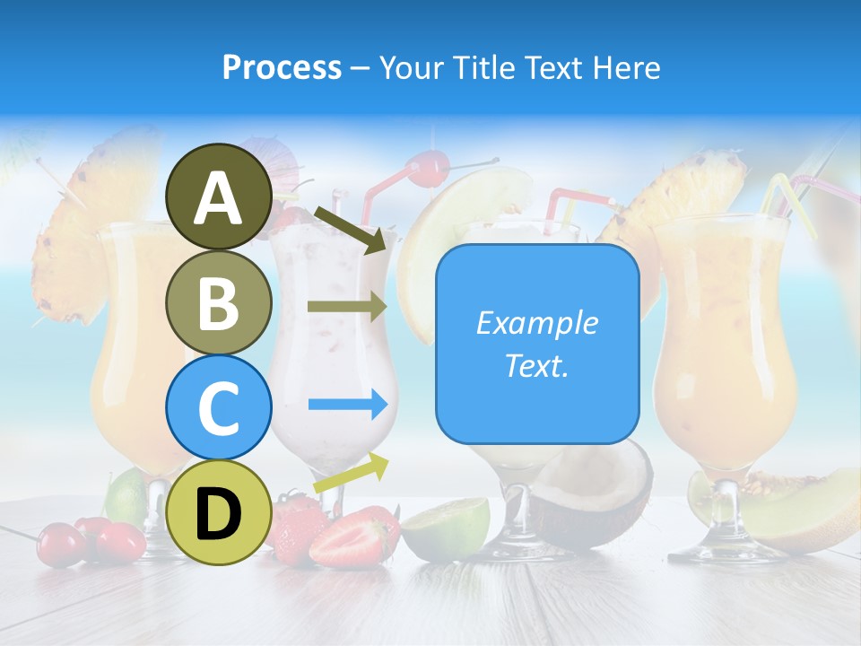 Coconut Cocktail Red PowerPoint Template