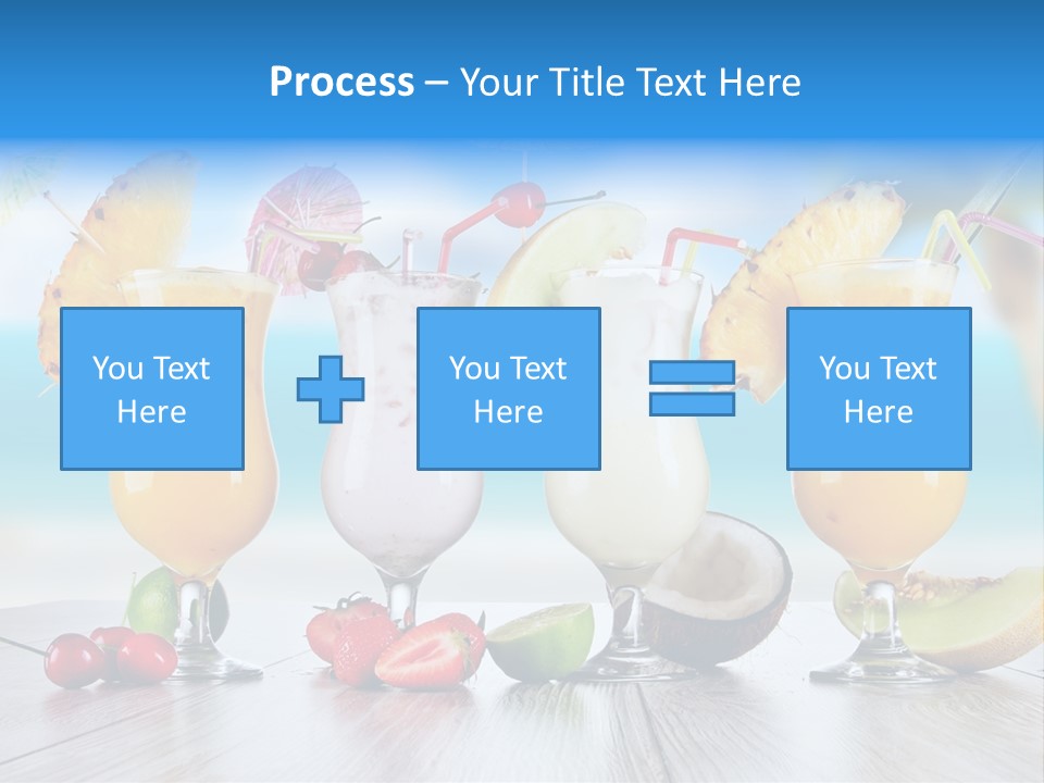 Coconut Cocktail Red PowerPoint Template
