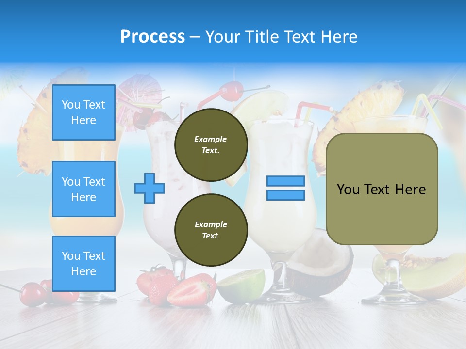 Coconut Cocktail Red PowerPoint Template