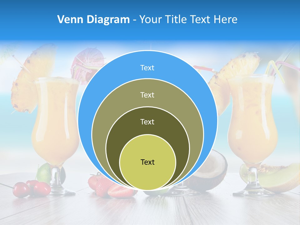 Coconut Cocktail Red PowerPoint Template
