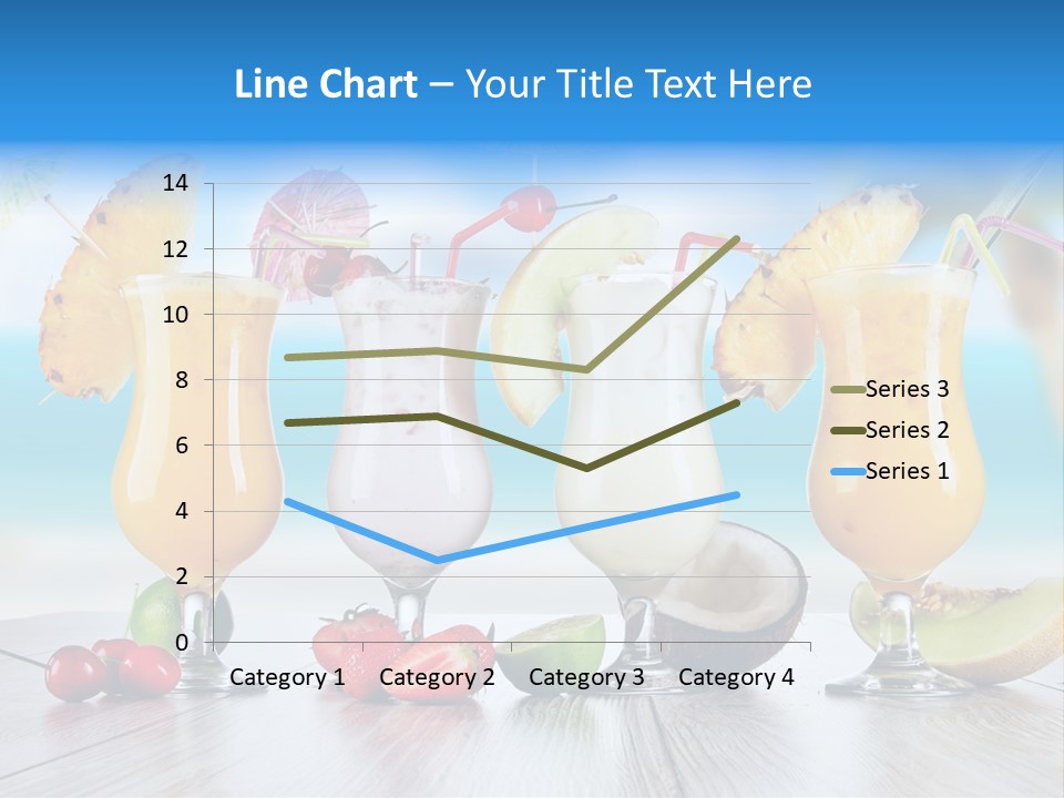 Coconut Cocktail Red PowerPoint Template