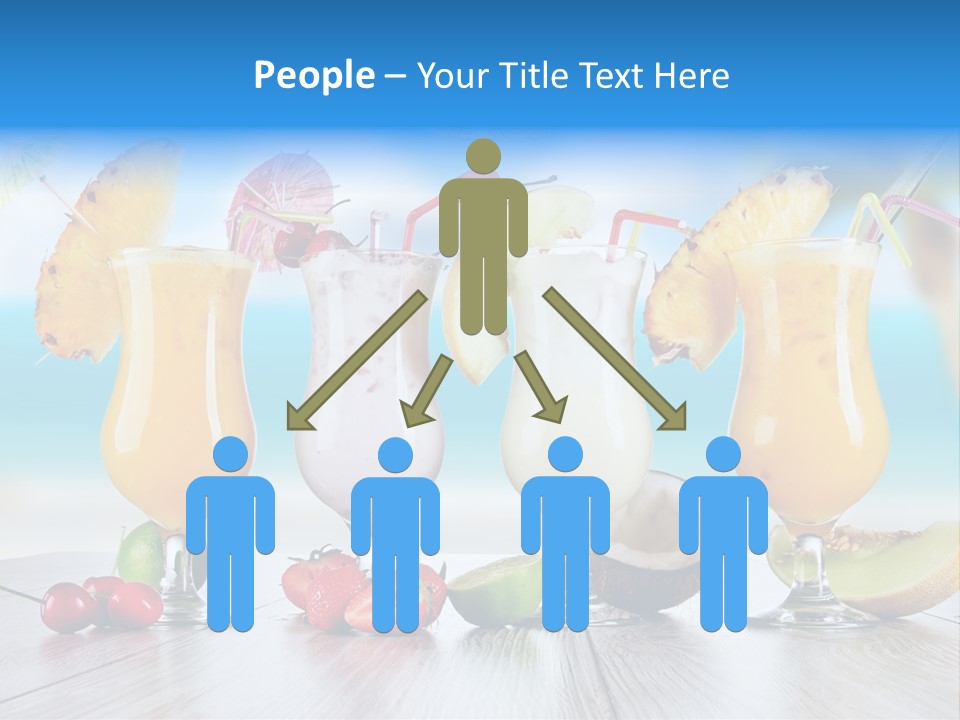 Coconut Cocktail Red PowerPoint Template