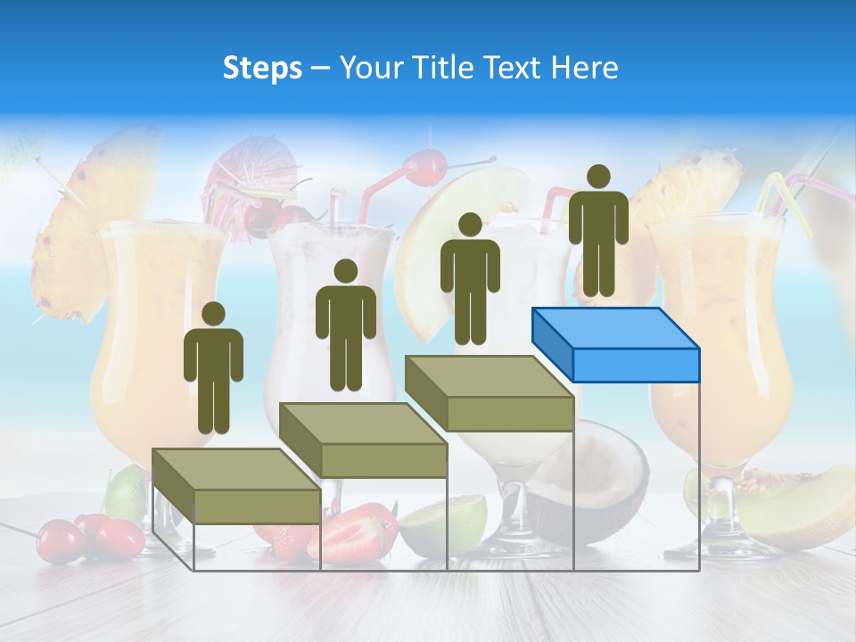 Coconut Cocktail Red PowerPoint Template