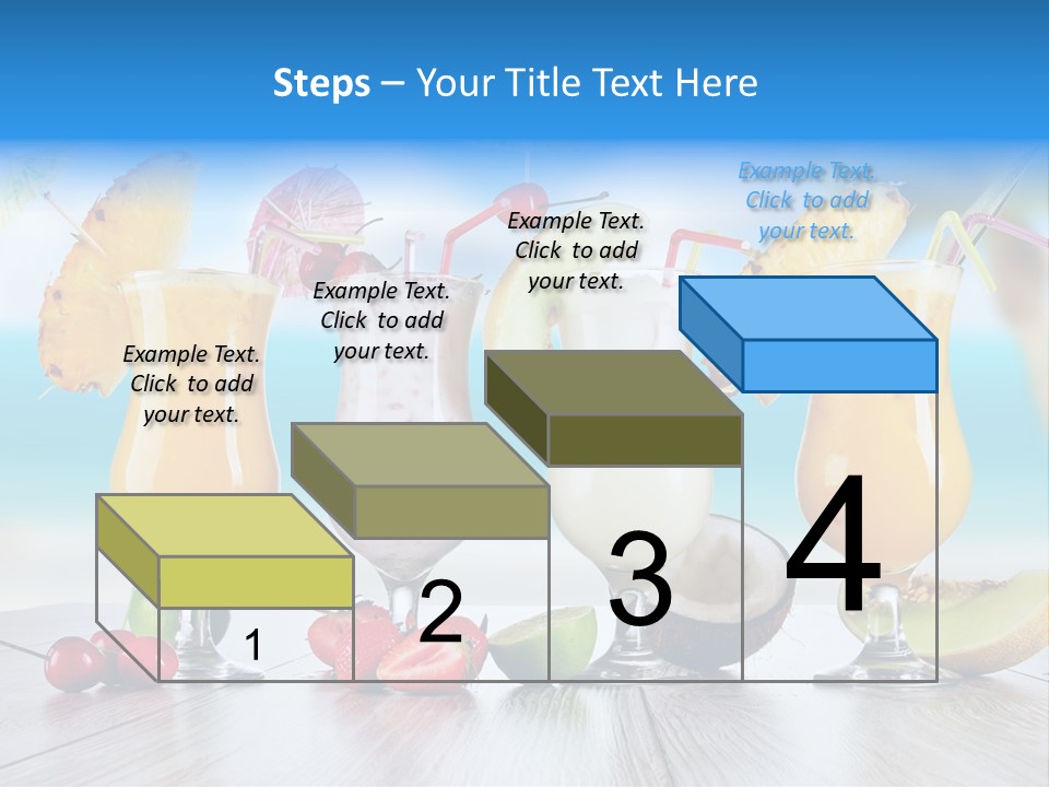 Coconut Cocktail Red PowerPoint Template
