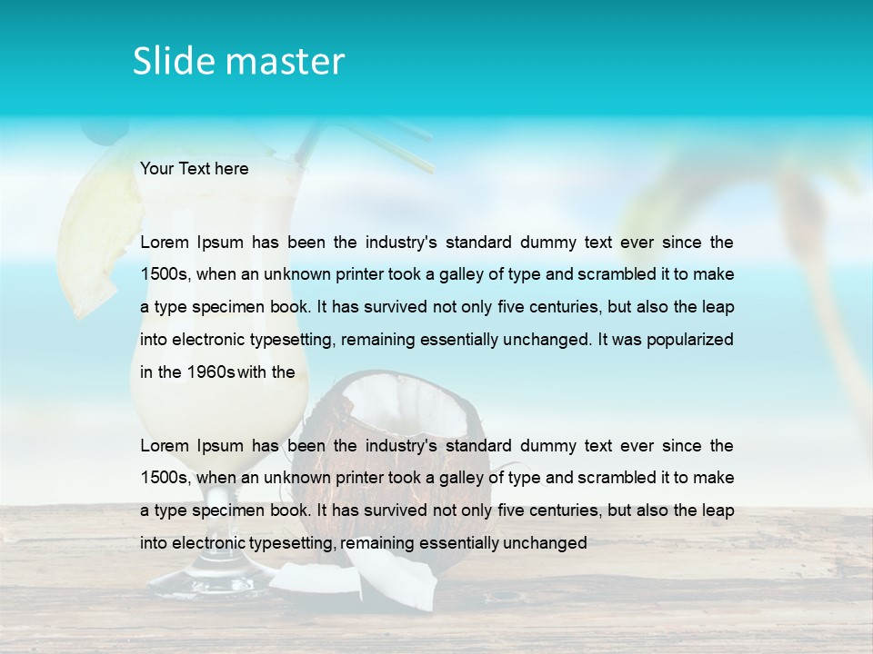 Melon Deck Glassware PowerPoint Template