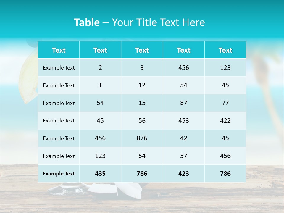 Melon Deck Glassware PowerPoint Template