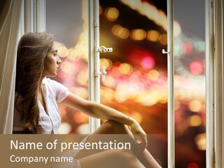 Abend Abwarten Melancholisch PowerPoint Template