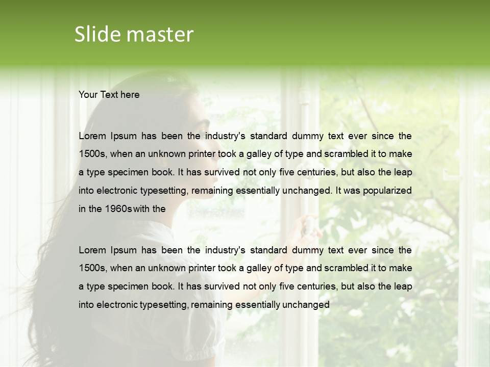 Person Sicht Regen PowerPoint Template