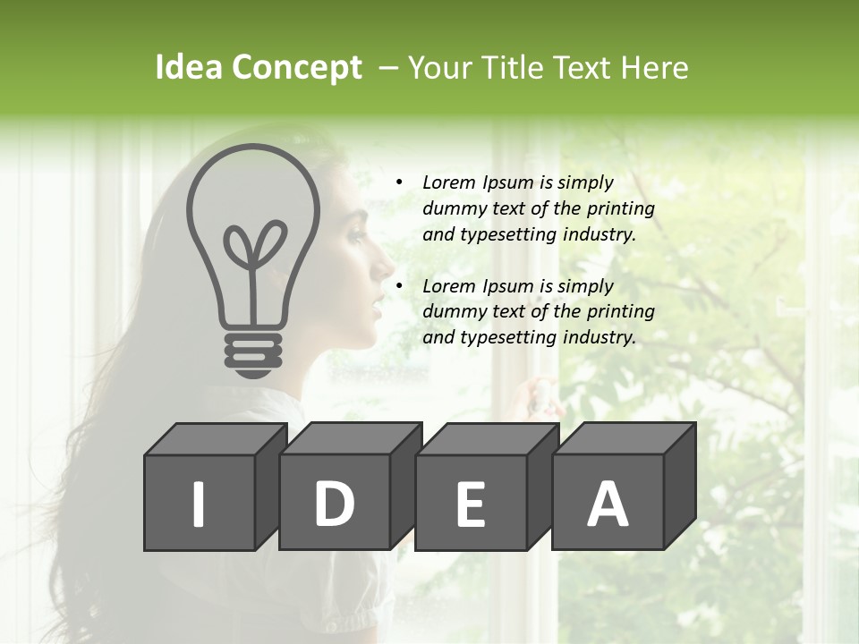 Person Sicht Regen PowerPoint Template