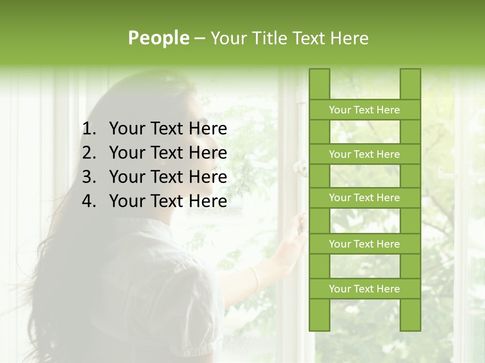 Person Sicht Regen PowerPoint Template