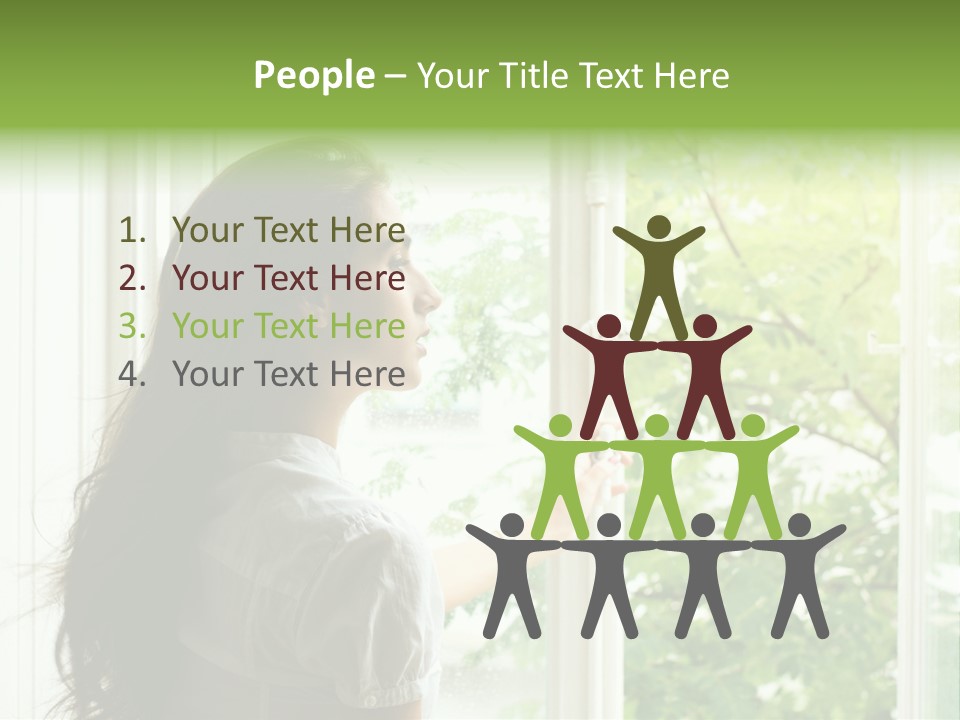 Person Sicht Regen PowerPoint Template